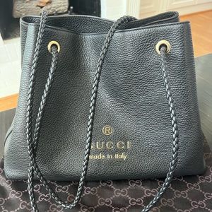 Gucci Calfskin Black Large Gifford Tote